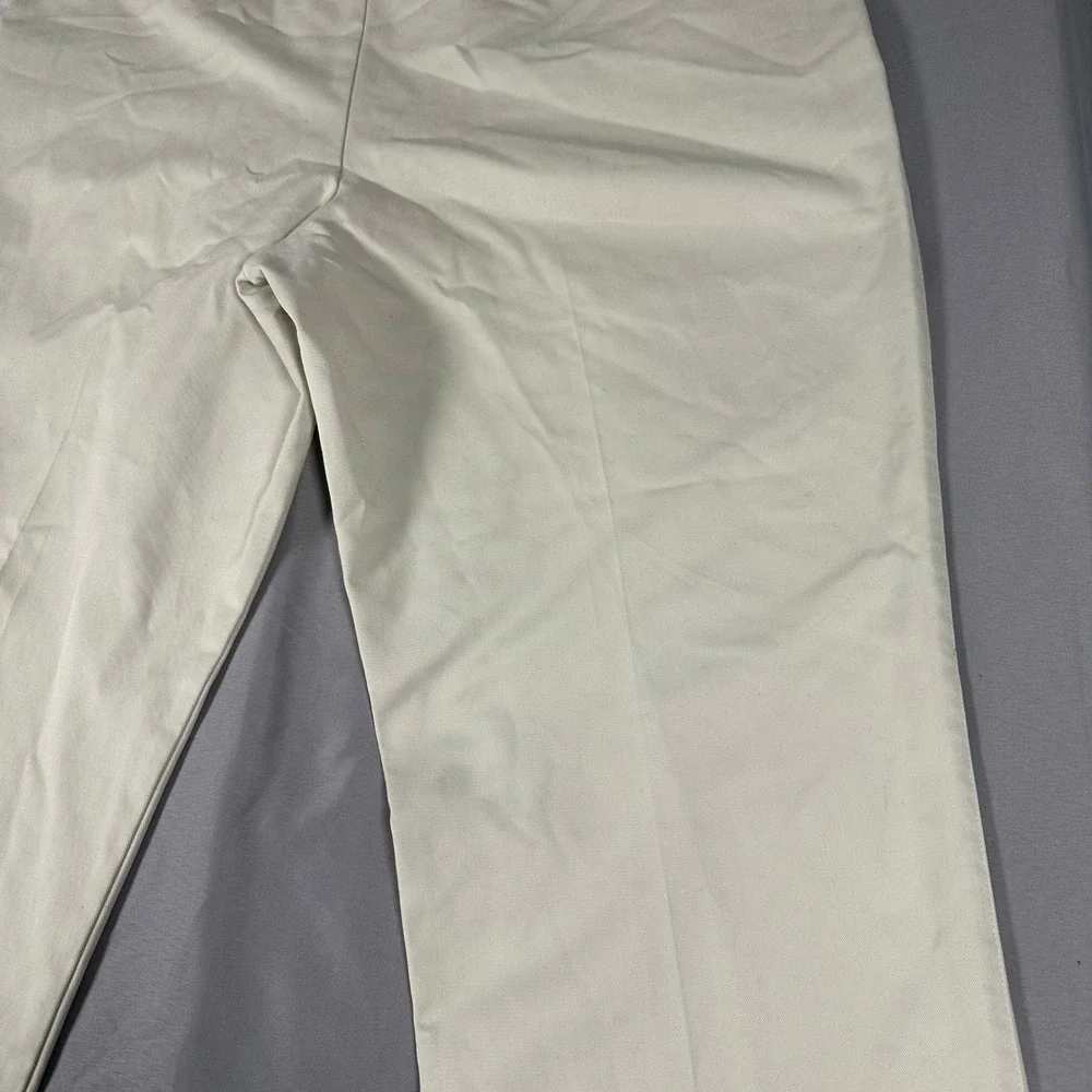 Vintage Dockers Pleated Chino Pants Mens 42x30 Cream Khaki Made in USA Cotton